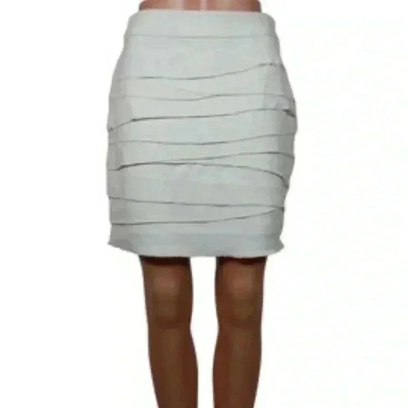 Adam by Adam Lippes Distressed Tiered Cotton Skirt Size 2 - Picture 1 of 4